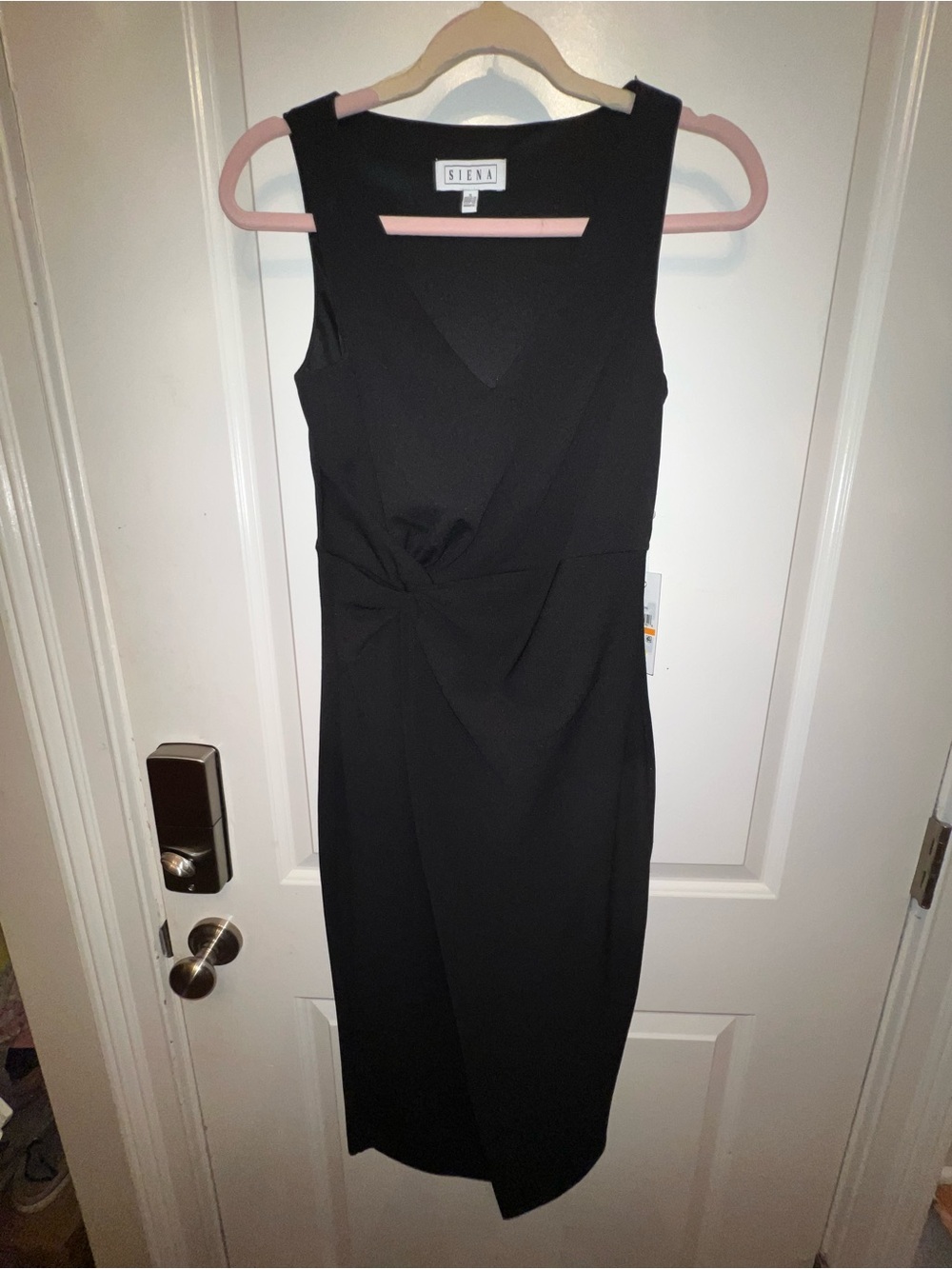 Siena Knotted Asymmetrical-Hem Sheath Dress. NWT. Size: S. Retail: $138. Ask:$89